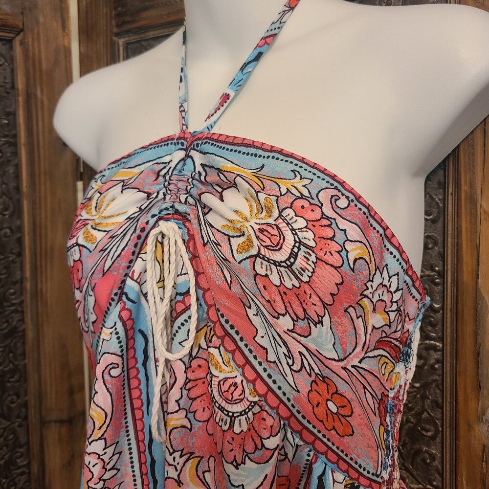 Paisley Print Halter Maxi Dress – Size M (6) - Picture 1 of 10